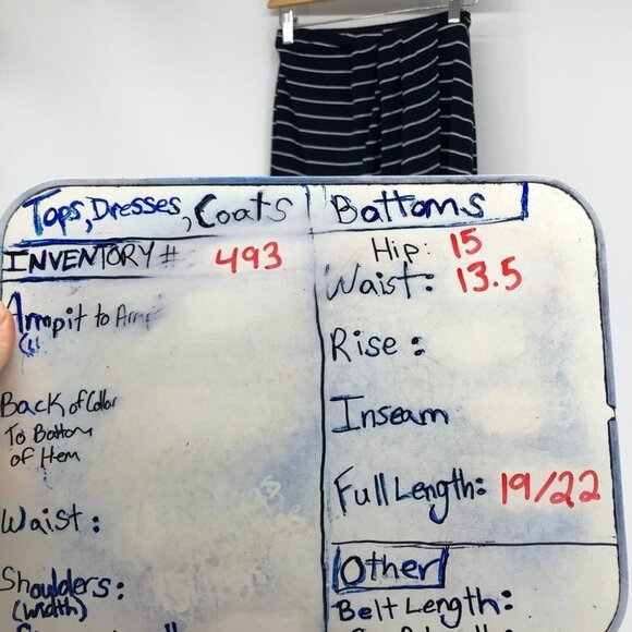 Dynamite navy white striped pencil skirt with  twist XS - Picture 10 of 12